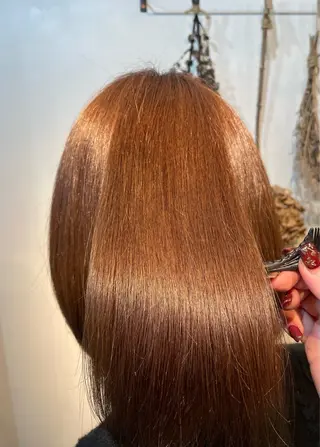 ミディアム カラー すなが/パーマカット モデル募集中のヘアスタイル