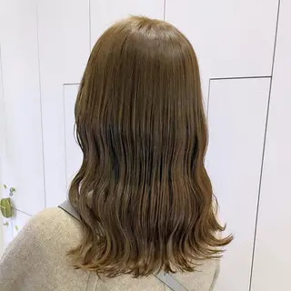 セミロング カラー 暖色/オリーブカラー /中村未来🍒🫒のヘアスタイル