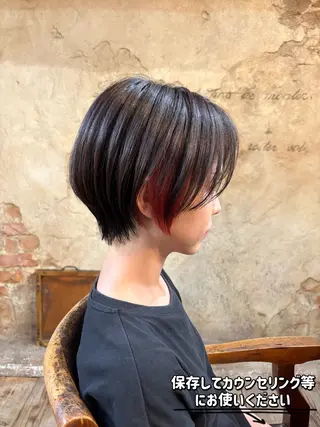 ショート カラー カライングドゥ所属・小田 聖也のヘアスタイル