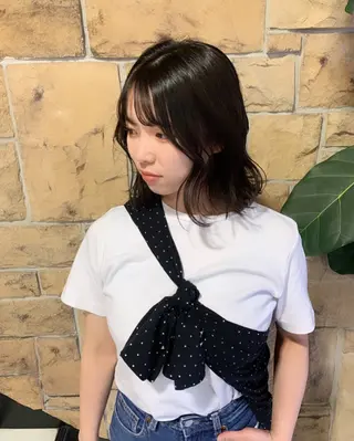 ミディアム 似合わせレイヤーʚɞ ハッシュカットriiのヘアスタイル