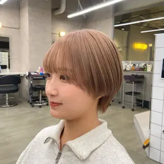 ショート カラー ヘアアレンジ flammeum所属・ハイトーン/ボブ /misakiのヘアスタイル