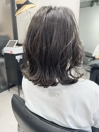 ミディアム カラー 髪質改善will hairdesignのヘアスタイル