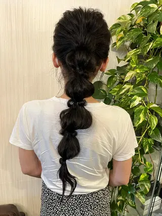 ロング カラー ヘアアレンジ きむえり/髪質改善 /セット/カラーのヘアスタイル