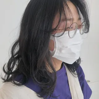 セミロング カラー ヤマモト マイのヘアスタイル