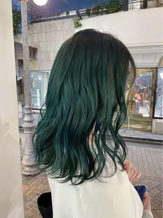 ミディアム カラー grow所属・🧡YUKA🧡 渋谷/ﾌﾟﾙｴｸｽﾃのヘアスタイル