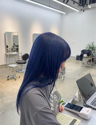 ロング カラー 佐久間 一稀のヘアスタイル