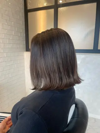 ミディアム カラー &chaLme   心斎橋所属・emi/髪質改善/ 韓国風/艶カラーのヘアスタイル