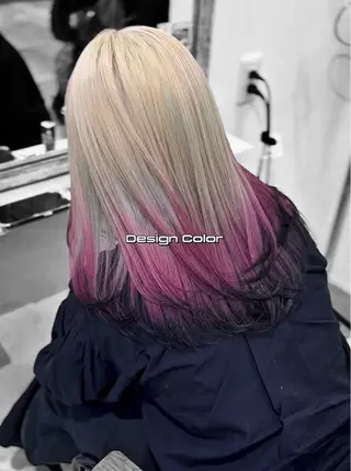 ロング カラー ura/デザイン/ ハイトーン/個性派のヘアスタイル