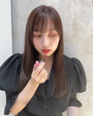 ロング カラー ミルクティーベージュ ❤︎レイヤー　MIAのヘアスタイル