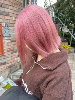 ミディアム カラー ヘアアレンジ 💕ブリーチ/ヘアメ 🎀YUUKAのヘアスタイル