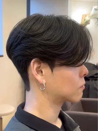 ショート パーマ メンズ ダウンパーマ/韓国 ヘア/ブリーチ/桑本のヘアスタイル