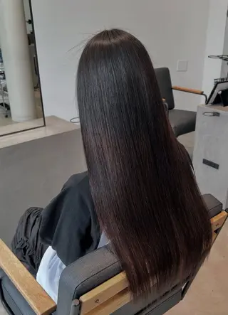 ロング パーマ ボブ/縮毛矯正/ ブリーチ/岩永さみらのヘアスタイル