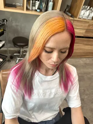 ロング カラー 大久保 優香のヘアスタイル