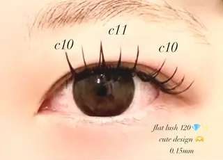 マツエク・マツパ eye・nail salon fixlash 江坂店所属・大山 紗夏のマツエク・マツパデザイン