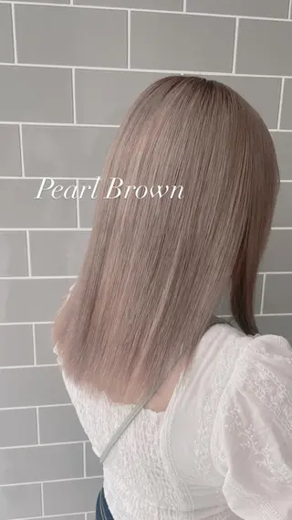 ミディアム カラー LANVERY所属・うる艶ヘア💐 艶ハイトーン💐彩夏のヘアスタイル