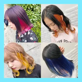 ミディアム カラー ヘアアレンジ メンズ キッズ 💟Chloe原宿店 🩶ハイトーンのヘアスタイル