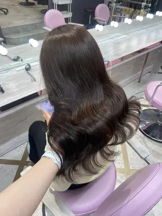 ロング 韓国風モテヘア 🇰🇷aki♡のヘアスタイル