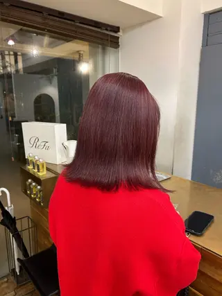 セミロング カラー たにおか まなか /大阪/暖色カラーのヘアスタイル