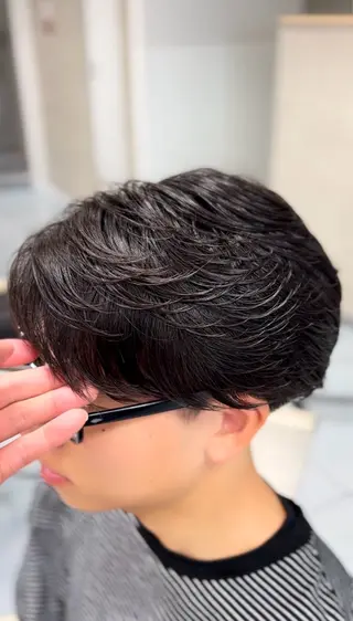 ショート パーマ メンズ 🔮メンズ縮毛矯正 毛流れパーマ💎竹永のヘアスタイル