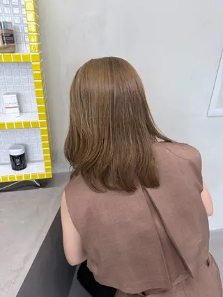 ミディアム カラー 誰よりも丁寧なカット 🍀小林輝のヘアスタイル