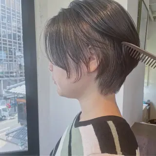 ショート カラー 似合わせヘア🤍 面田法子のヘアスタイル