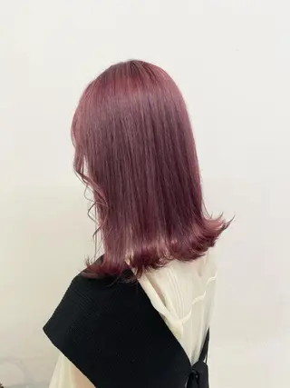 セミロング カラー ヘアアレンジ 🌷FUKA🌷 まろやかハイトーンのヘアスタイル