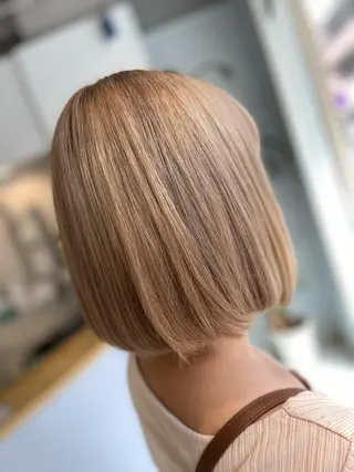 ミディアム カラー 菊地 美憂のヘアスタイル