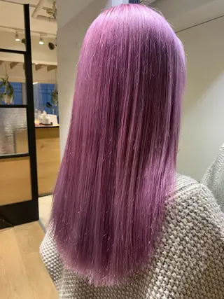 ロング カラー ヘアアレンジ Moana by HEADLIGHT所属・tomoka/ デザインカラー🌺のヘアスタイル