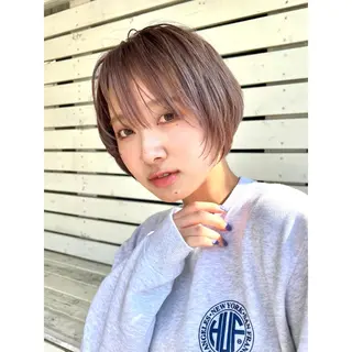ショート re.share所属・茅ヶ崎/ショートボブ /ハイトーン/片野のヘアスタイル