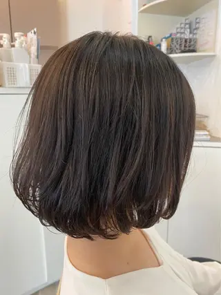 ミディアム パーマ 似合わせカット得意 仁井亮のヘアスタイル