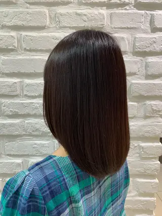 ミディアム カラー 【センターパート/ マッシュ】ryokaのヘアスタイル