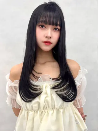 ロング カラー 韓国ヘア🇰🇷透明 感カラー/yui💞のヘアスタイル