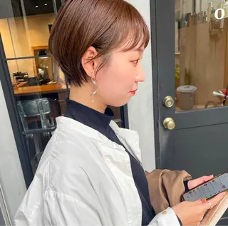 ショート ハナ🌼 梅田/ボブ/パーマのヘアスタイル