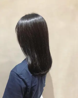 セミロング カラー ヘアアレンジ 酸性縮毛矯正🧴韓国 レイヤー/髪質改善のヘアスタイル