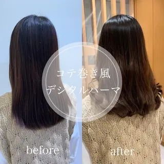 セミロング パーマ 韓国風ヘア🐰 長谷川のヘアスタイル