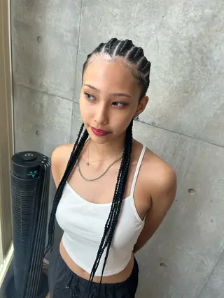 ロング ヘアアレンジ HONEY TRAP!所属・HARURU🪮✨ ブレイズ海外ヘアのヘアスタイル