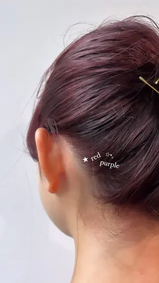 ロング カラー ヘアアレンジ 愛結 暖色カラー🎀🩰のヘアスタイル