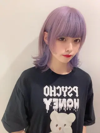 ショート カラー ハイトーン/ウルフ /小澤凌祐🦕のヘアスタイル