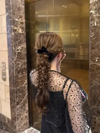 ロング カラー ヘアアレンジ hazuki🐈‍⬛ 透明感カラーのヘアスタイル