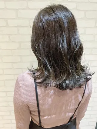 ミディアム カラー ケアブリーチ /髪質 改善/古橋圭史郎のヘアスタイル