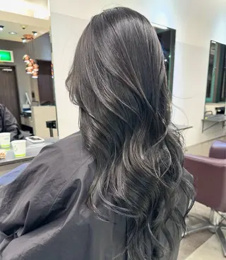 ロング カラー 天神/ハイトーン/艶 カラー/Miharuのヘアスタイル