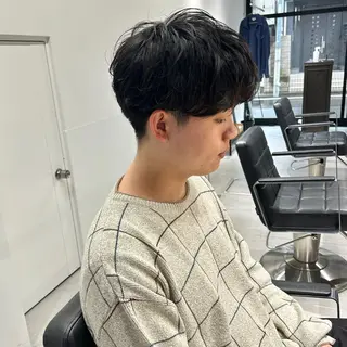 ショート パーマ メンズ fifth 原宿　【フィフス】所属・fifth/メンズ パーマ/川﨑泰就のヘアスタイル