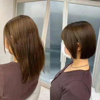 ショート カラー 【くせ毛さんのお悩み 解決🍀】栗橋のヘアスタイル