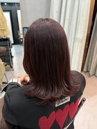 ミディアム カラー 透明感カラー/パーマ 🌀アオノのヘアスタイル