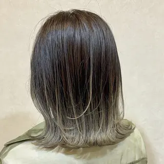 ミディアム カラー ブリーチなしベージュ 特化 松村 茶屋町のヘアスタイル