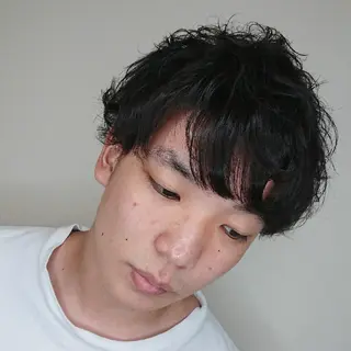 メンズ カラー パーマ ヘアアレンジ ブリーチ/ヘアケア/ 艶髪/イギチハルのヘアスタイル