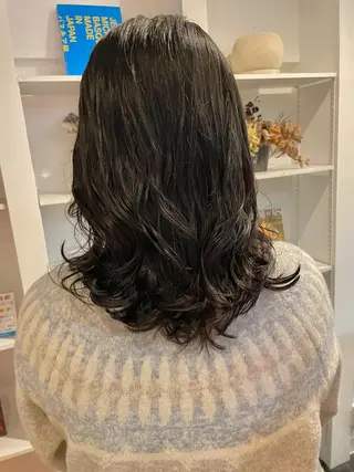 セミロング 永井 悠大のヘアスタイル