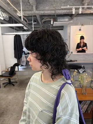 ミディアム パーマ 【お洒落パーマ】 Elme　肥塚康汰郎のヘアスタイル