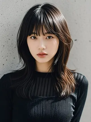 セミロング ウルフカット 811 大阪梅田 ウルフのヘアスタイル