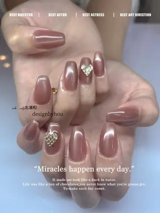 ミディアム ネイル 長さ出し専門 nynaのネイルデザイン